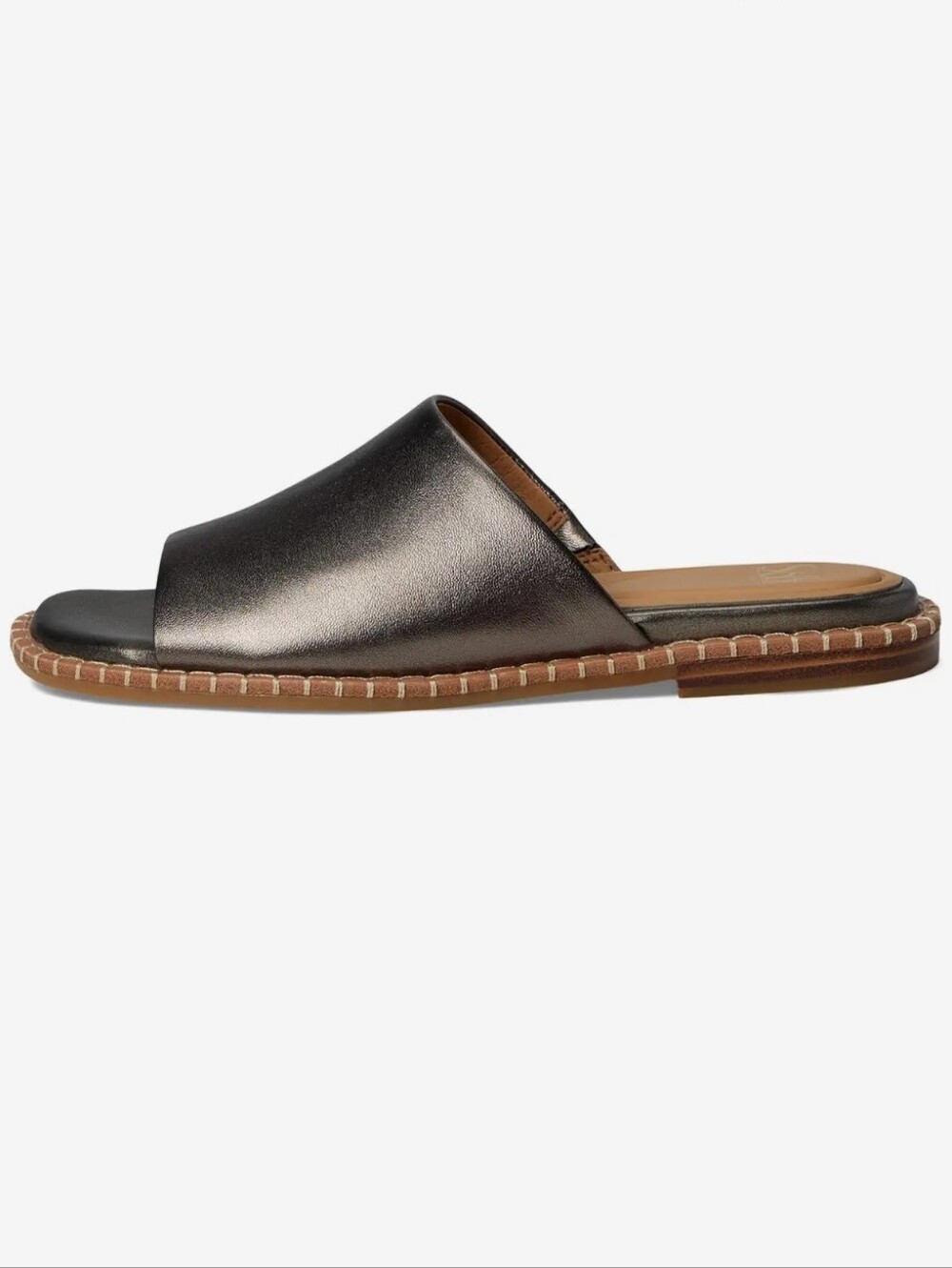 Sofft Noble II Dark Pewter Leather Slides 8.5 - Picture 3 of 14